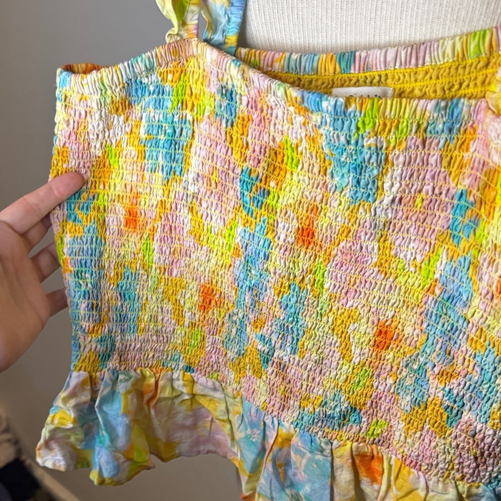 Roller Rabbit Colorful Smocked Ruffle Tank Top - Picture 3 of 4